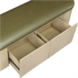 Meridian Furniture Velden Olive Vegan Leather Upholstered Storage Bench