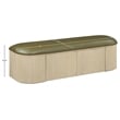 Meridian Furniture Velden Olive Vegan Leather Upholstered Storage Bench