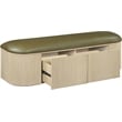 Meridian Furniture Velden Olive Vegan Leather Upholstered Storage Bench