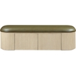 Meridian Furniture Velden Olive Vegan Leather Upholstered Storage Bench