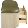 Meridian Furniture Velden Olive Vegan Leather Upholstered Storage Bench