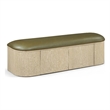 Meridian Furniture Velden Olive Vegan Leather Upholstered Storage Bench