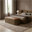 Meridian Furniture Velden Cognac Vegan Leather Upholstered Storage Bench