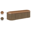 Meridian Furniture Velden Cognac Vegan Leather Upholstered Storage Bench