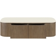 Meridian Furniture Velden Cream Vegan Leather Upholstered Storage Bench