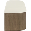 Meridian Furniture Velden Cream Vegan Leather Upholstered Storage Bench