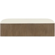 Meridian Furniture Velden Cream Vegan Leather Upholstered Storage Bench