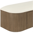Meridian Furniture Velden Cream Vegan Leather Upholstered Storage Bench