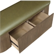 Meridian Furniture Velden Olive Vegan Leather Upholstered Storage Bench