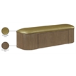 Meridian Furniture Velden Olive Vegan Leather Upholstered Storage Bench