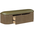 Meridian Furniture Velden Olive Vegan Leather Upholstered Storage Bench