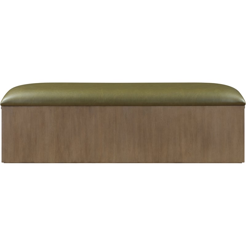 Meridian Furniture Velden Olive Vegan Leather Upholstered Storage Bench
