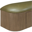 Meridian Furniture Velden Olive Vegan Leather Upholstered Storage Bench