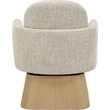 Meridian Furniture Marlowe Beige Linen Textured Fabric Swivel Accent Chair