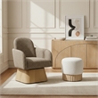 Meridian Furniture Marlowe Brown Linen Textured Fabric Swivel Accent Chair
