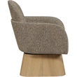 Meridian Furniture Marlowe Brown Linen Textured Fabric Swivel Accent Chair