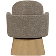Meridian Furniture Marlowe Brown Linen Textured Fabric Swivel Accent Chair