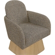 Meridian Furniture Marlowe Brown Linen Textured Fabric Swivel Accent Chair