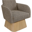 Meridian Furniture Marlowe Brown Linen Textured Fabric Swivel Accent Chair