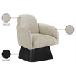 Meridian Furniture Marlowe Beige Linen Textured Fabric Swivel Accent Chair