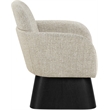 Meridian Furniture Marlowe Beige Linen Textured Fabric Swivel Accent Chair