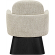Meridian Furniture Marlowe Beige Linen Textured Fabric Swivel Accent Chair