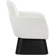 Meridian Furniture Marlowe Cream Linen Textured Fabric Swivel Accent Chair