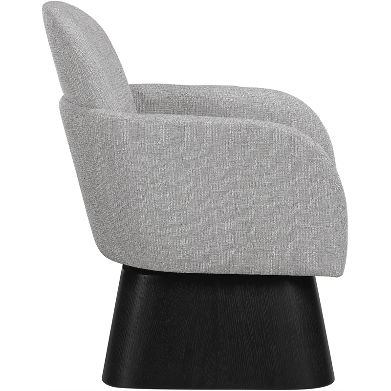 Meridian Furniture Marlowe Grey Linen Textured Fabric Swivel Accent Chair