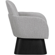 Meridian Furniture Marlowe Grey Linen Textured Fabric Swivel Accent Chair