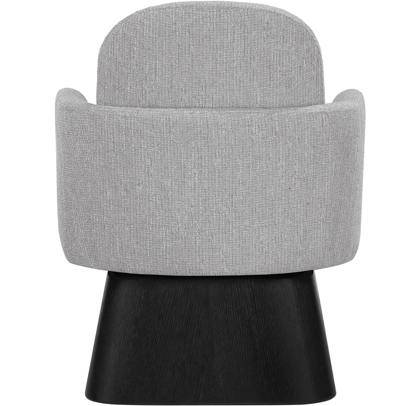 Meridian Furniture Marlowe Grey Linen Textured Fabric Swivel Accent Chair