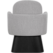 Meridian Furniture Marlowe Grey Linen Textured Fabric Swivel Accent Chair
