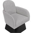 Meridian Furniture Marlowe Grey Linen Textured Fabric Swivel Accent Chair