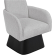 Meridian Furniture Marlowe Grey Linen Textured Fabric Swivel Accent Chair