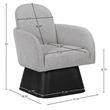 Meridian Furniture Marlowe Grey Linen Textured Fabric Swivel Accent Chair