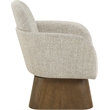 Meridian Furniture Marlowe Beige Linen Textured Fabric Swivel Accent Chair