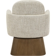 Meridian Furniture Marlowe Beige Linen Textured Fabric Swivel Accent Chair