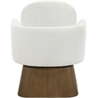 Meridian Furniture Marlowe Cream Linen Textured Fabric Swivel Accent Chair