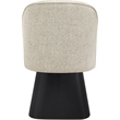 Meridian Furniture Marlowe Beige Linen Textured Fabric Swivel Dining Side Chair
