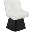 Meridian Furniture Marlowe Cream Linen Textured Fabric Swivel Dining Side Chair
