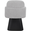Meridian Furniture Marlowe Grey Linen Textured Fabric Swivel Dining Arm Chair