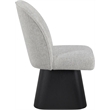 Meridian Furniture Marlowe Grey Linen Textured Fabric Swivel Dining Side Chair