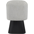 Meridian Furniture Marlowe Grey Linen Textured Fabric Swivel Dining Side Chair