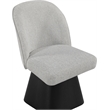 Meridian Furniture Marlowe Grey Linen Textured Fabric Swivel Dining Side Chair