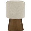 Meridian Furniture Marlowe Beige Linen Textured Fabric Swivel Dining Side Chair