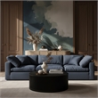 Meridian Furniture Madera Black Oak Veneer With Caster Wheels Coffee Table