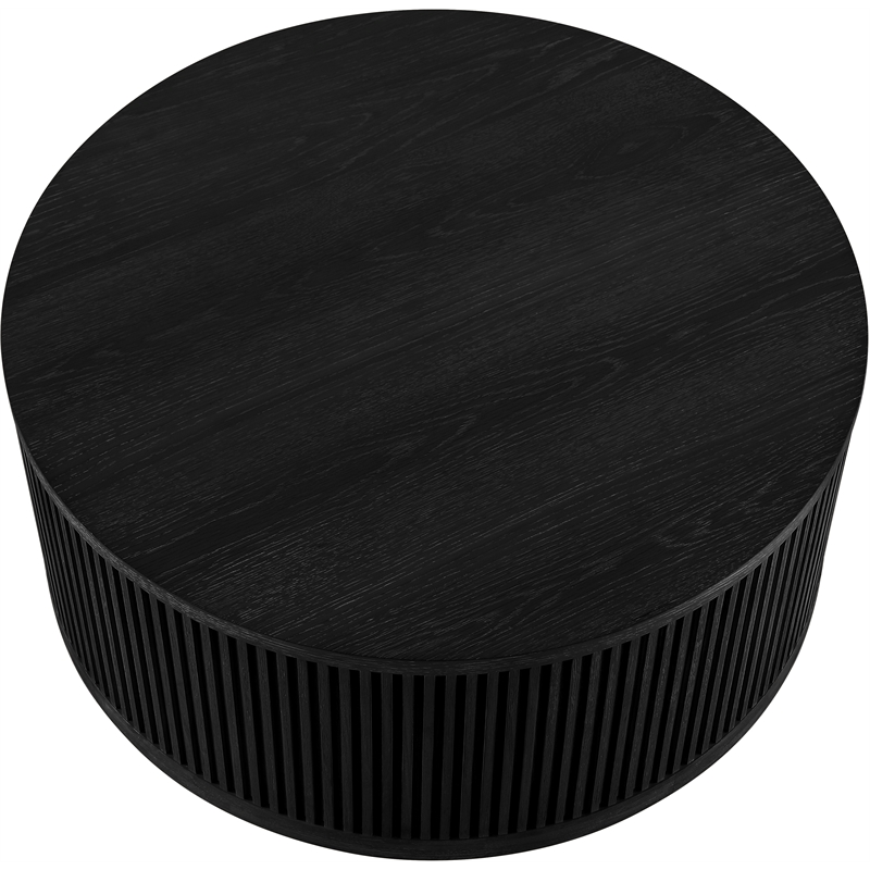 Meridian Furniture Madera Black Oak Veneer With Caster Wheels Coffee Table