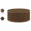 Meridian Furniture Madera Brown Oak Veneer With Caster Wheels Coffee Table