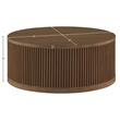 Meridian Furniture Madera Brown Oak Veneer With Caster Wheels Coffee Table