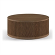 Meridian Furniture Madera Brown Oak Veneer With Caster Wheels Coffee Table