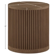 Meridian Furniture Madera Brown Walnut Oak Veneer And Solid Wood End Table
